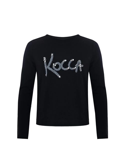 T-shirt con ricamo lettering - T-SHIRT M/L GAVIN KOCCA | GAVIN/00016